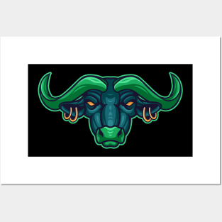 GREEN BULL Posters and Art